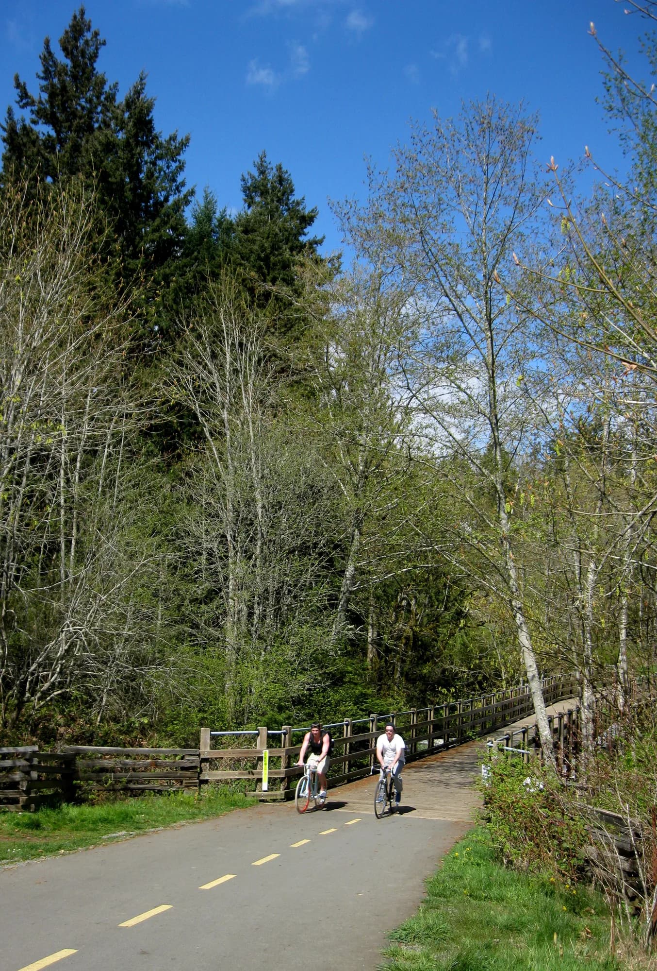 Cyclists on the Galloping Goose Regional Trail