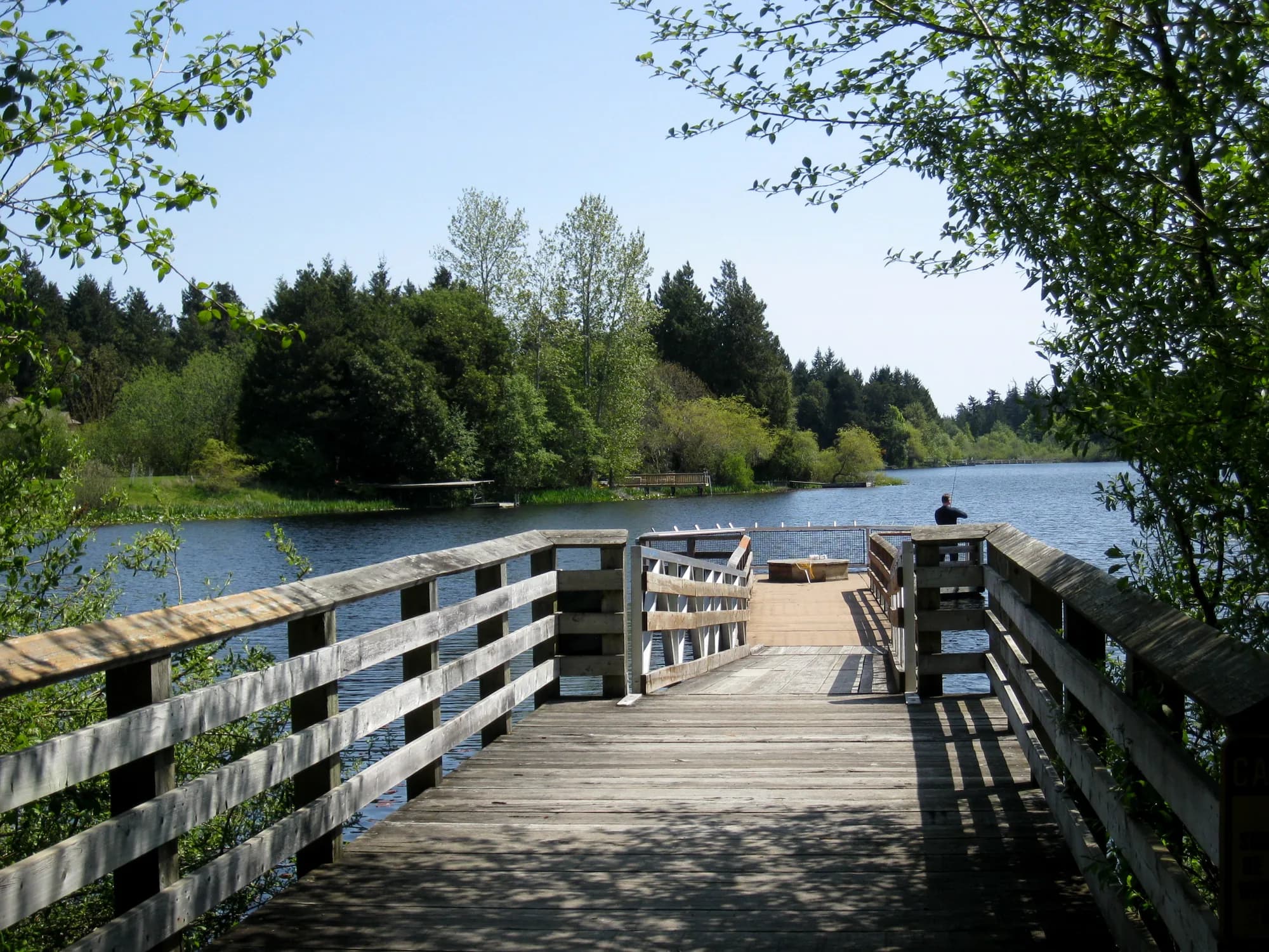 Fishing pier at Glen Lake in Langford