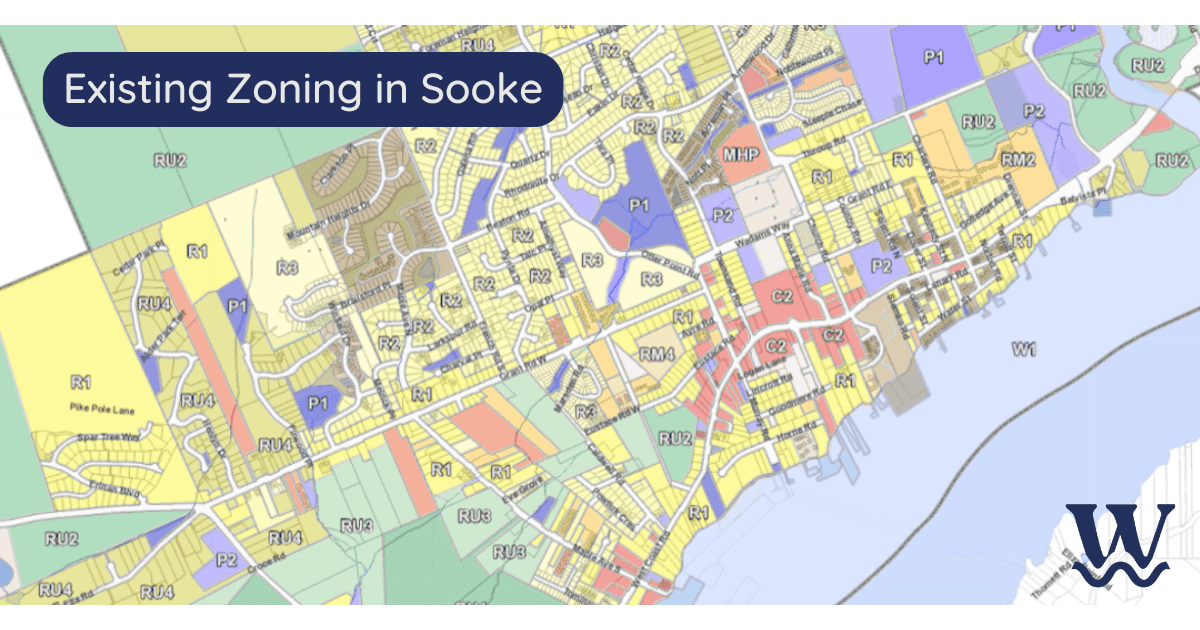 Archive photograph: Sooke's existing zoning map.